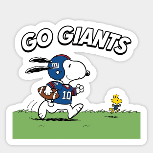 Go Giants – Snoopy & Woodstock Football Sticker